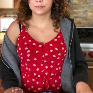 red floral mini dress 🌹